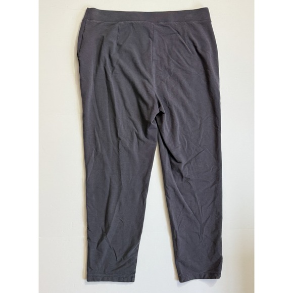 Pure Jill Affinity French Terry Slim Leg Pants Charcoal Gray XL Pima Cotton - Picture 2 of 7